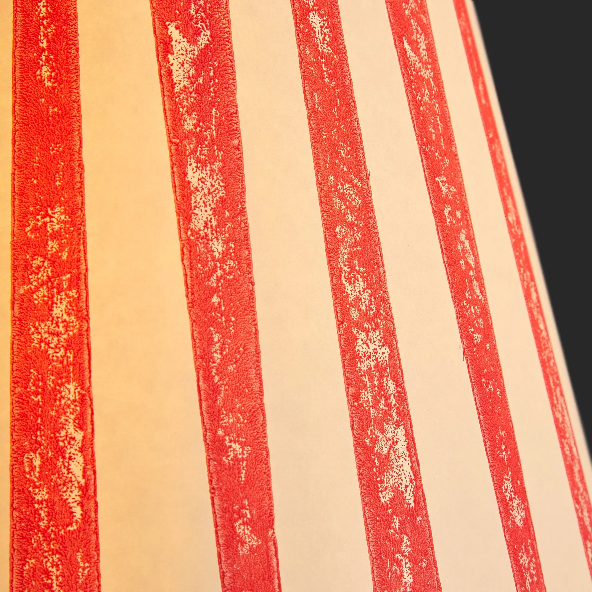 12cm tall tapered clip on shade in scarlet tapers hand painted card
