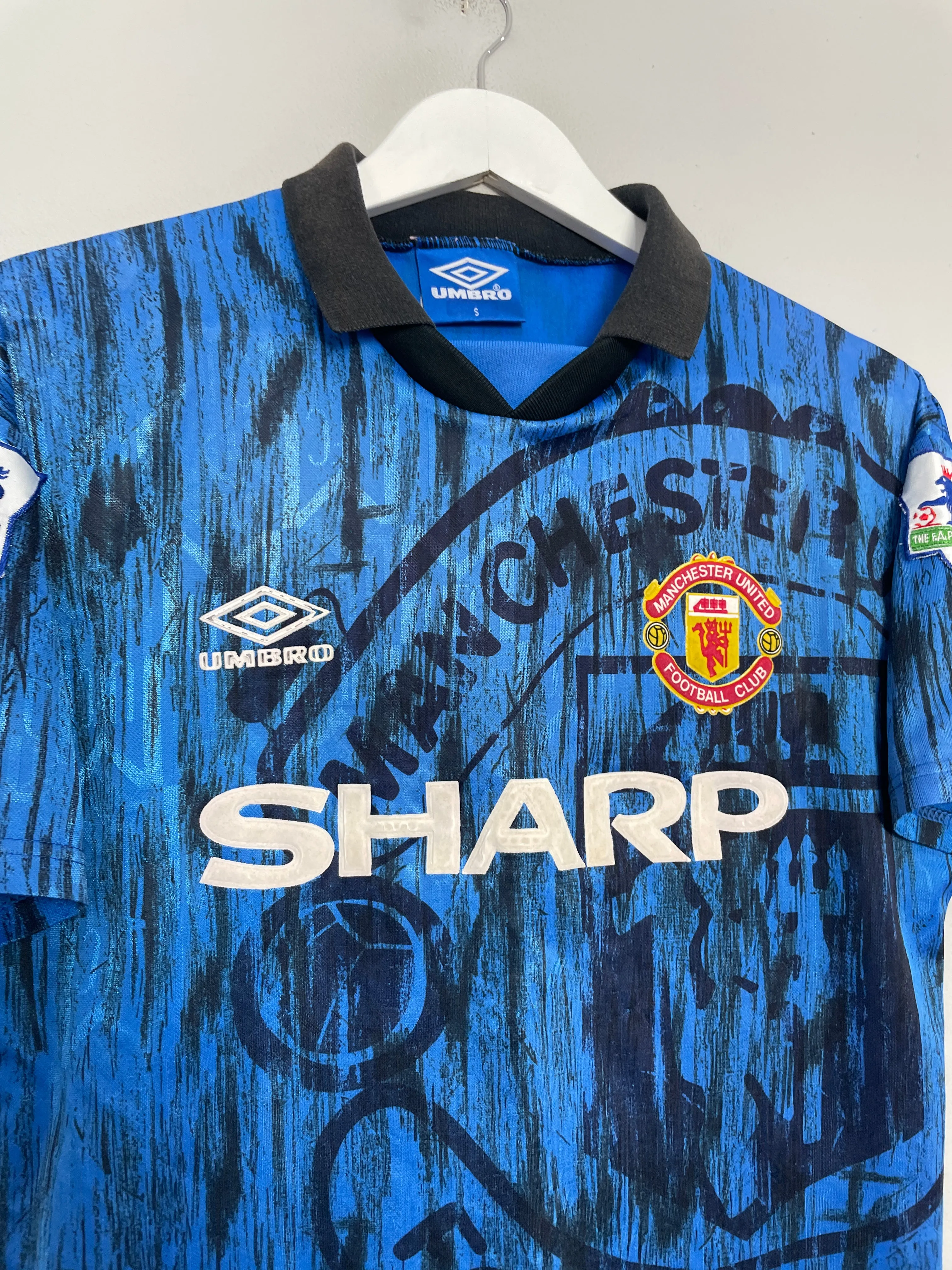 1992/93 MANCHESTER UNITED AWAY SHIRT (S) UMBRO