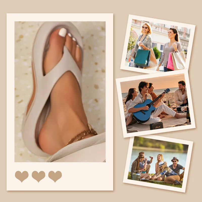 2025 Summer New ArrivalsSummer Versatile Color-Block Thick-Sole Flip-Flops