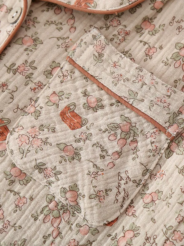 3Pcs Summer Floral Shirt Shorts Trousers Set