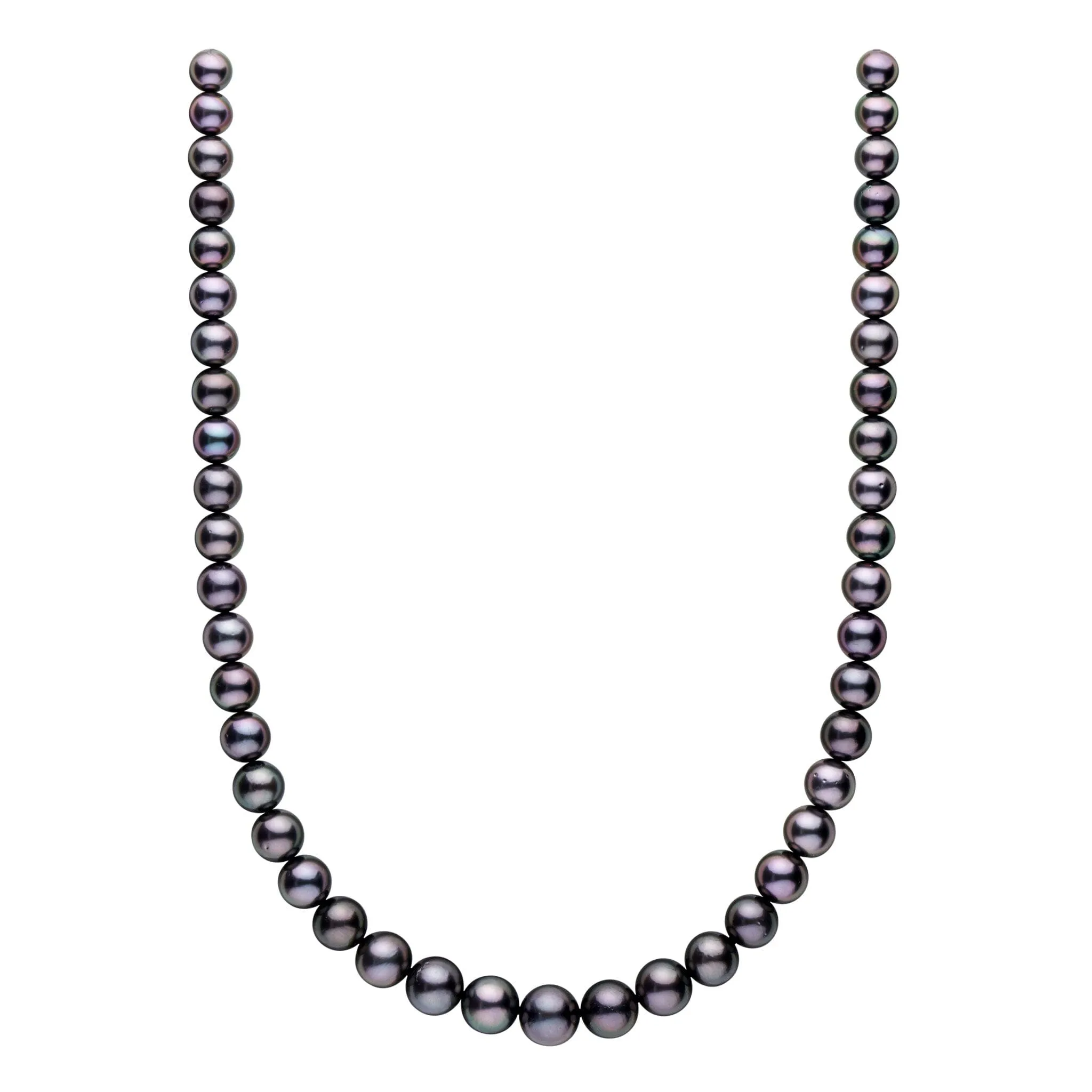 8.1-11.4 mm AA  Tahitian Round Pearl Necklace