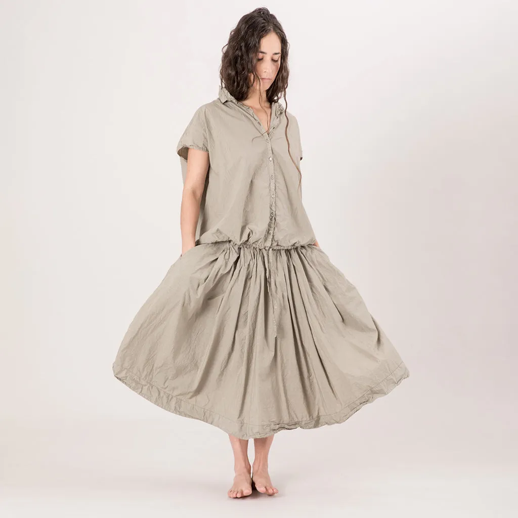 Album Di Famiglia Woman Pleated Short Skirt TC Stone Grey