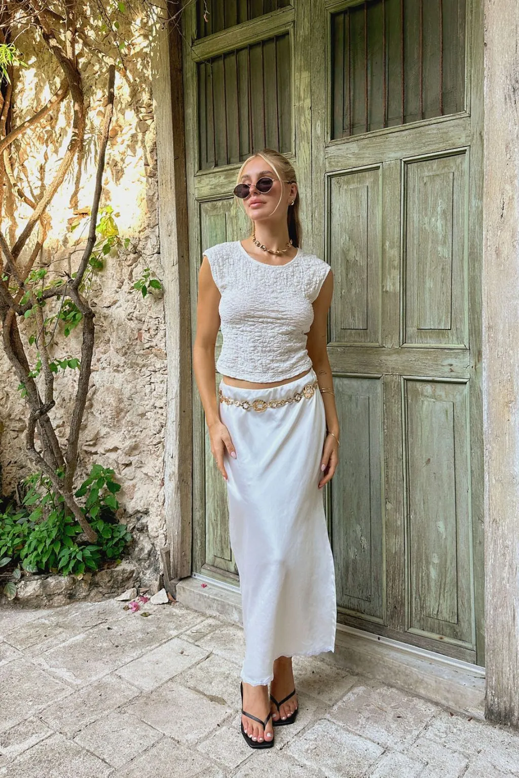 April White Lace Top