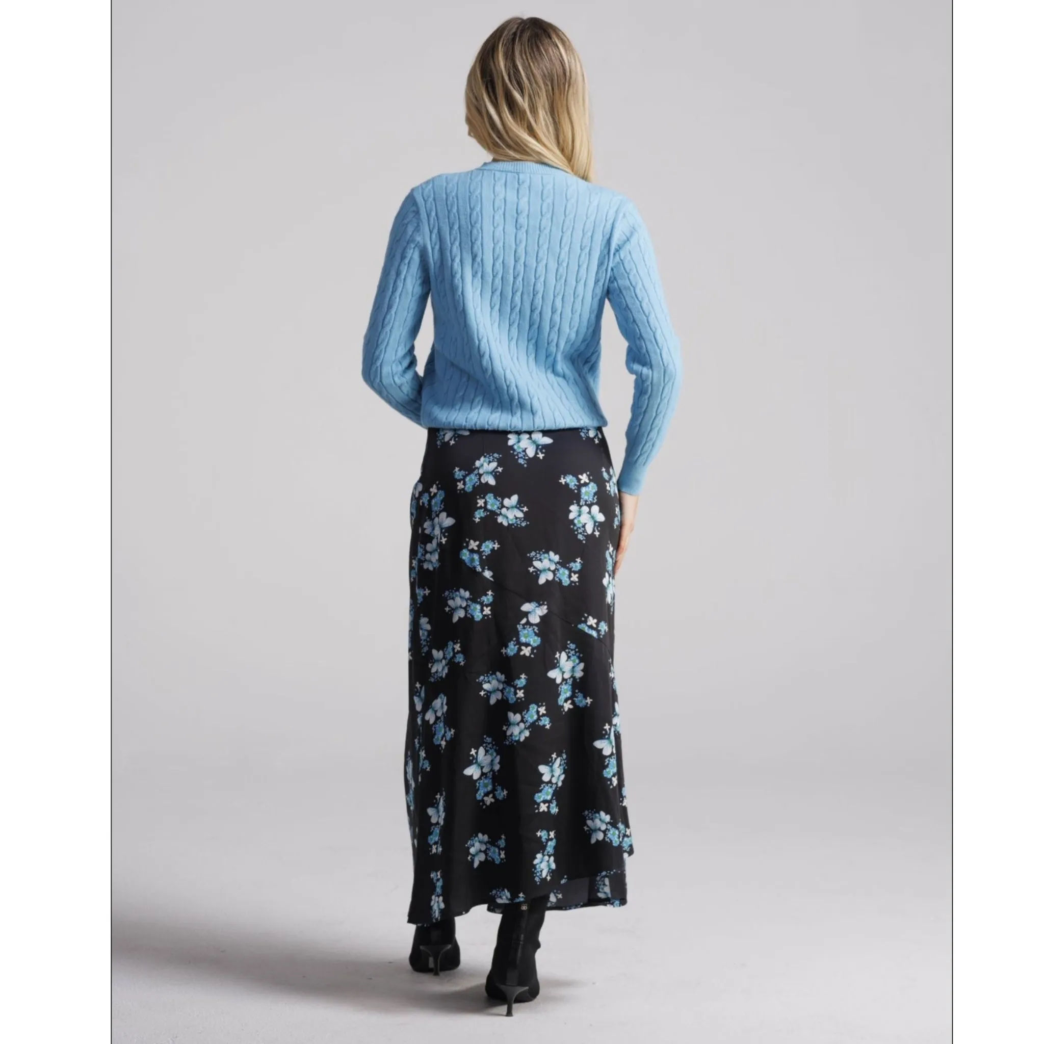 Aqua Butterfly Aline Skirt