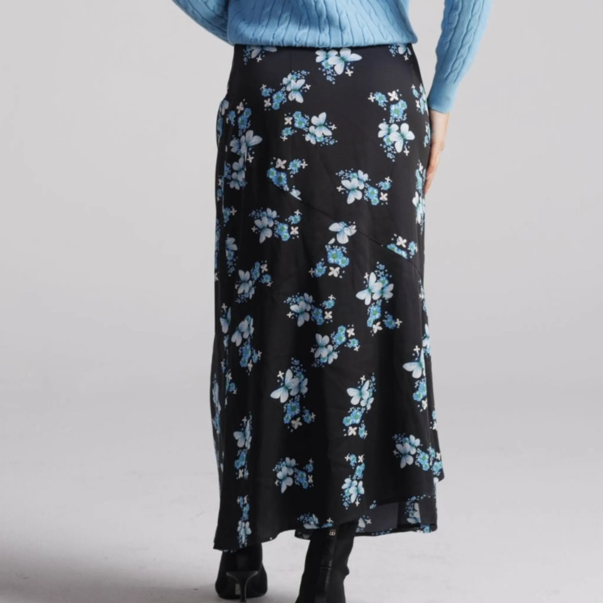 Aqua Butterfly Aline Skirt