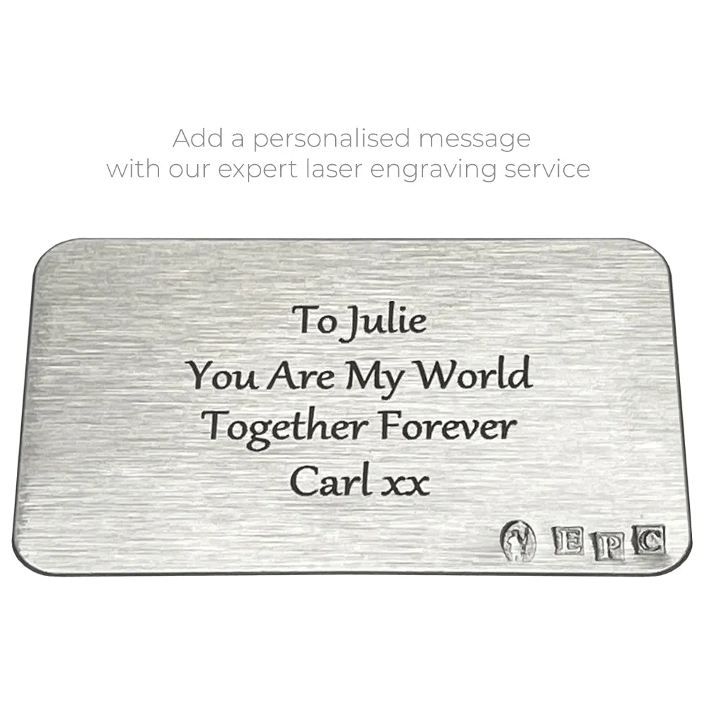 Auntie Sentimental Metal Wallet or Purse Keepsake Card Gift - Cute Gift Set From Niece Nephew for Women