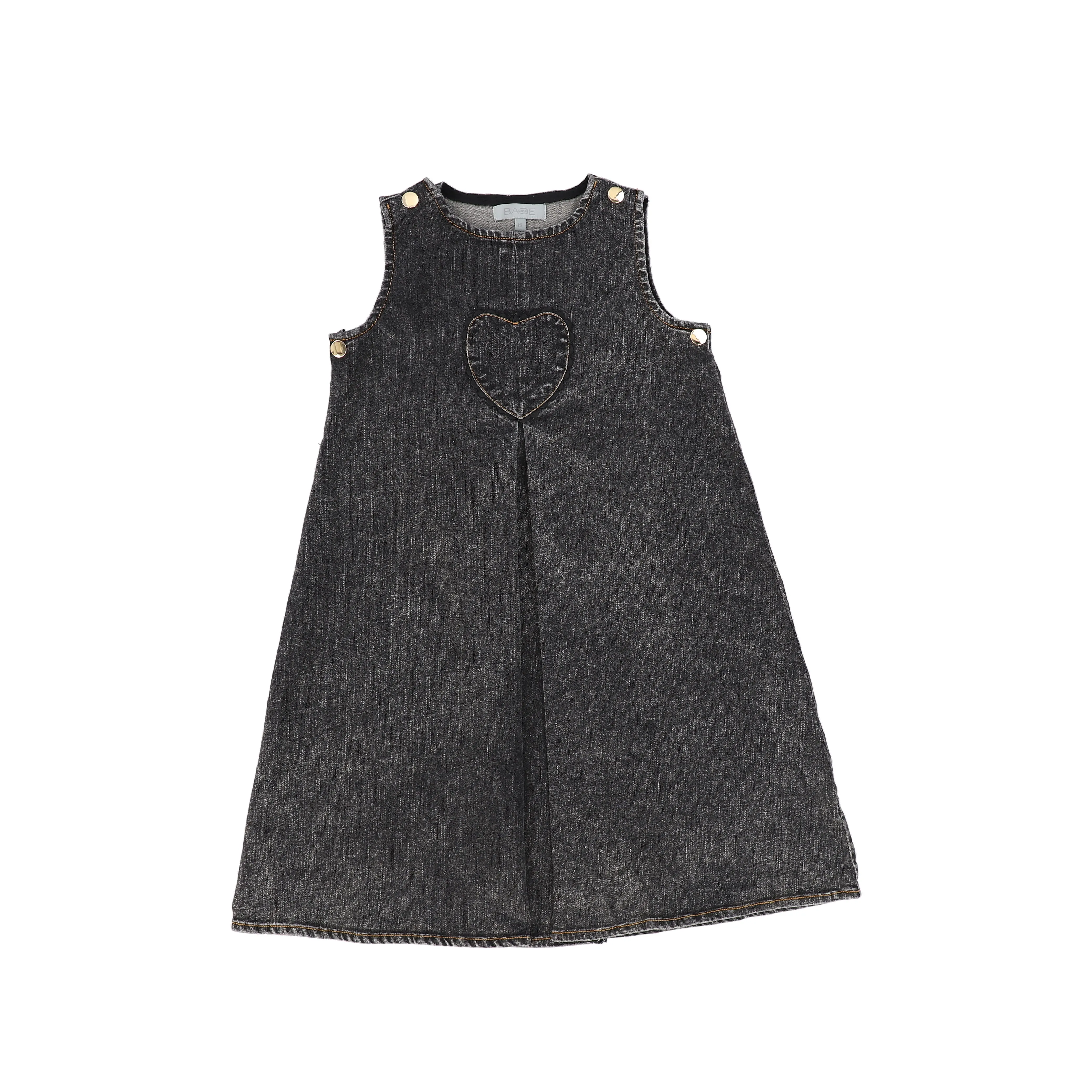 Black Denim Front-Pleat Jumper from Bace Collection