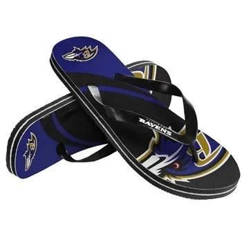 Baltimore Ravens NFL Unisex Big Logo Flip Flops