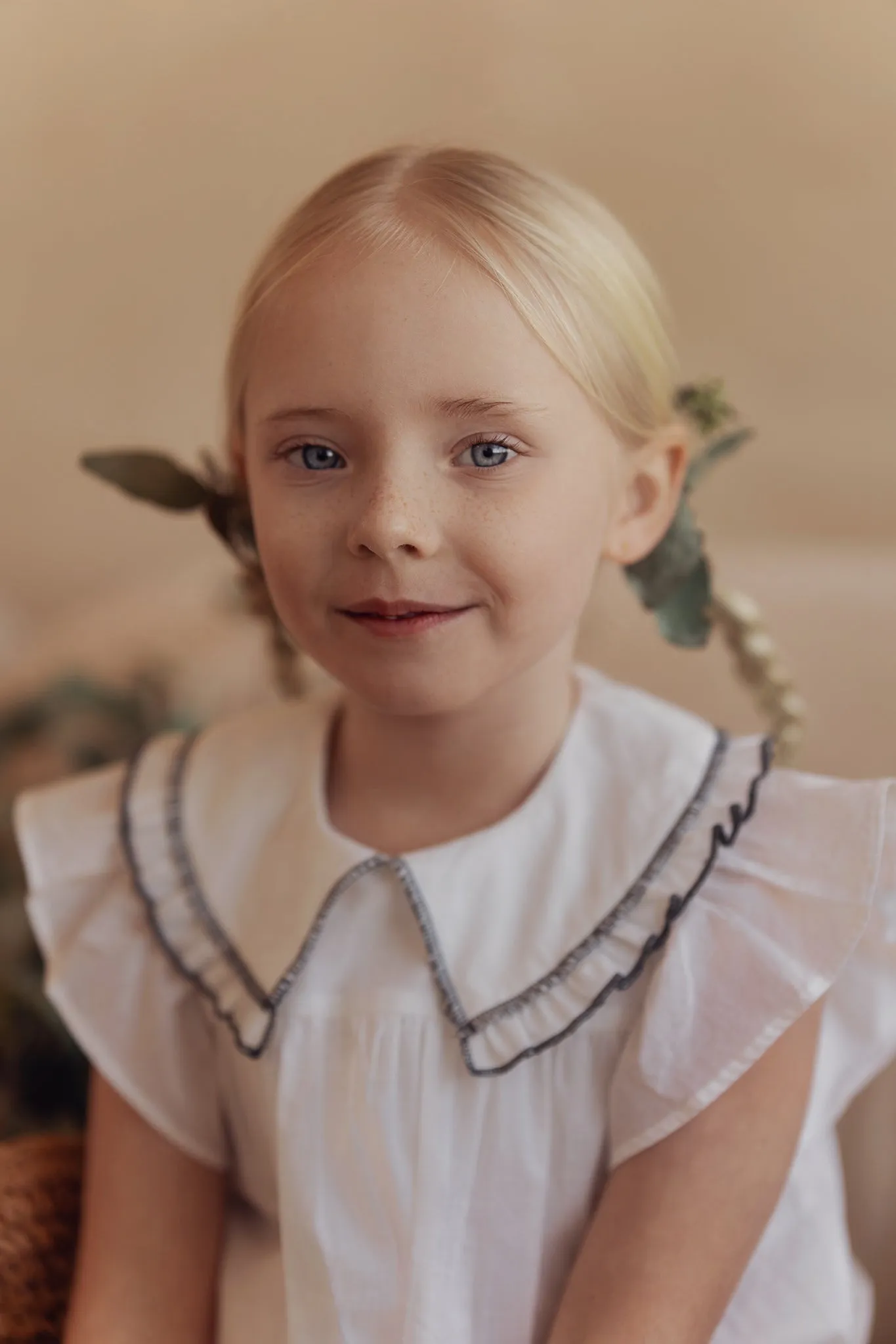 BAMBOO WHITE COLLARED TRIM SS DRESS [FINAL SALE]