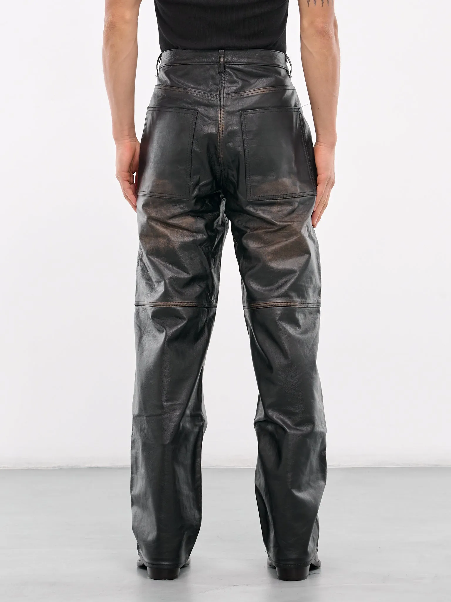 Bio Soldier Leather Trousers (PT3501-BLACK)