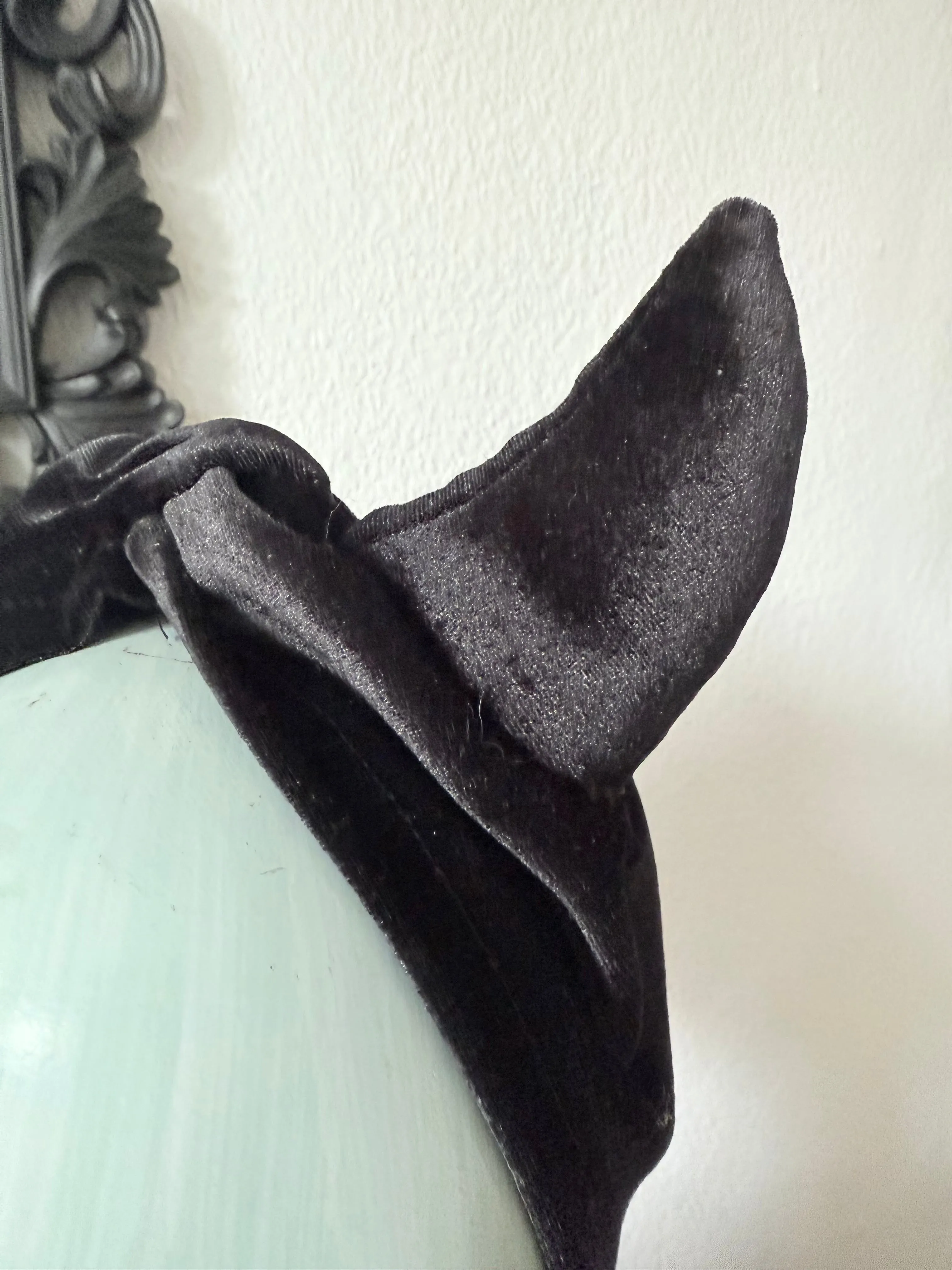 Black Velvet Devil Turban (made to order)