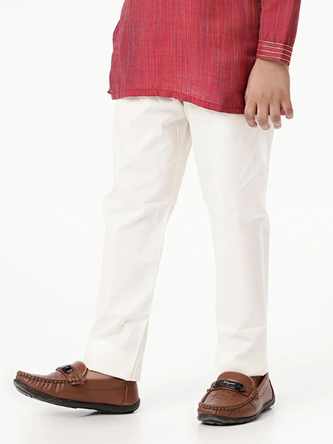 Boys Cotton Cream Pyjama Pant