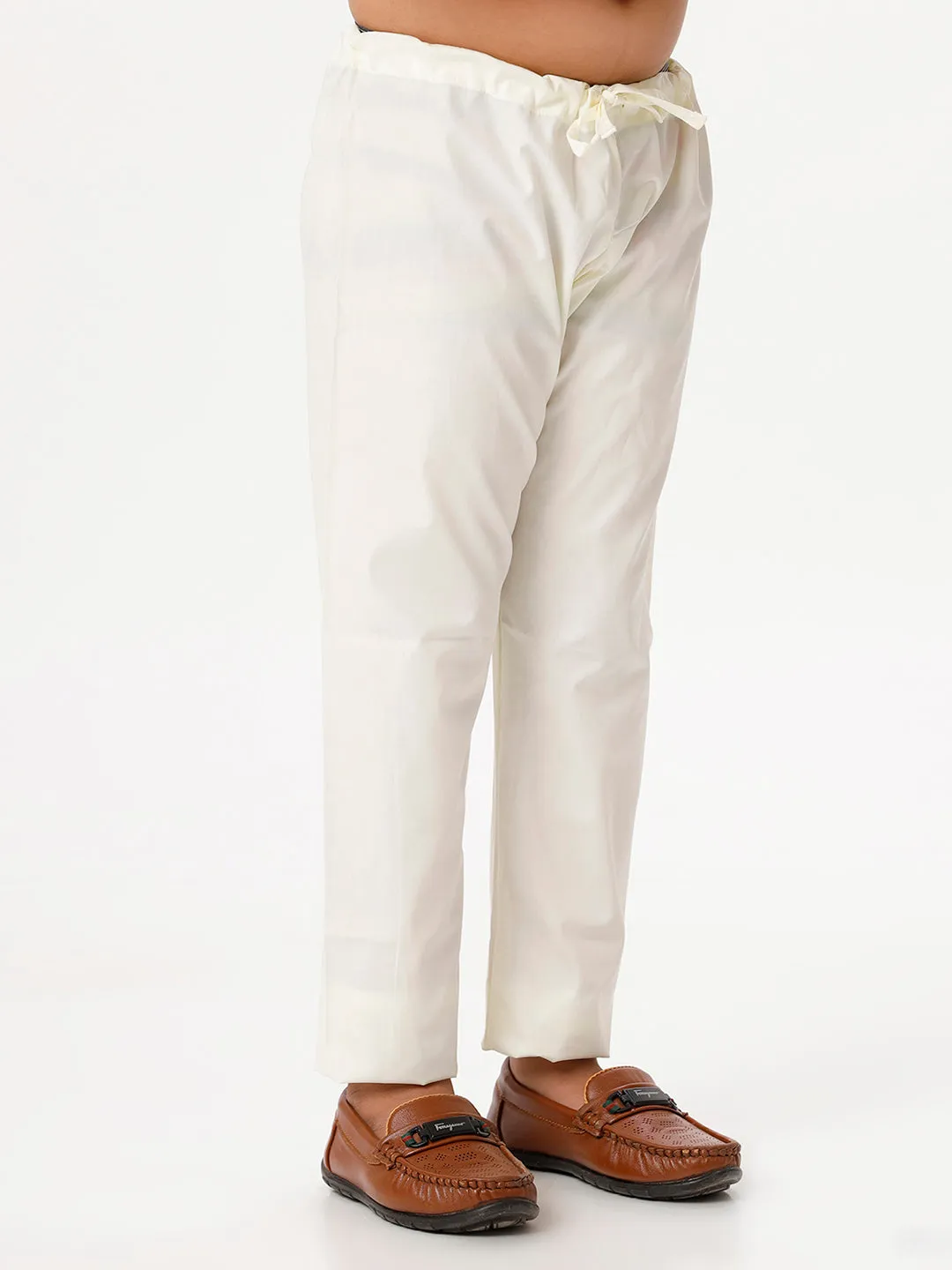 Boys Cotton Cream Pyjama Pant