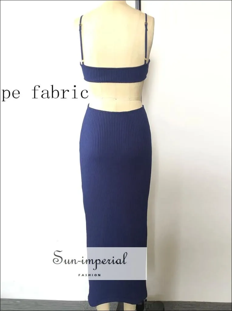 Brown Cut out Waist V Neck Backless Party Maxi Dress
