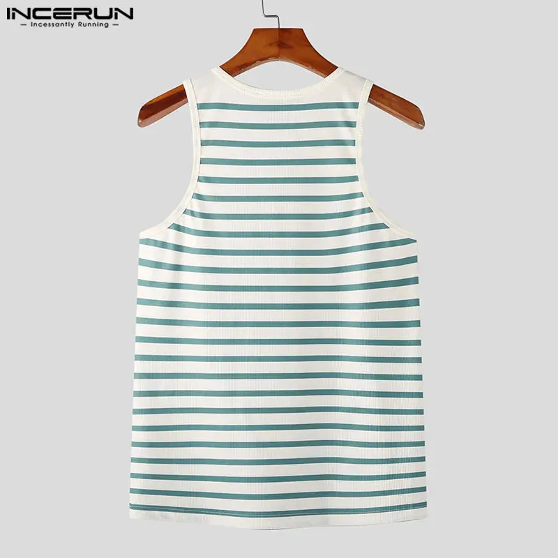 Buckle Strap Striped Tank Top