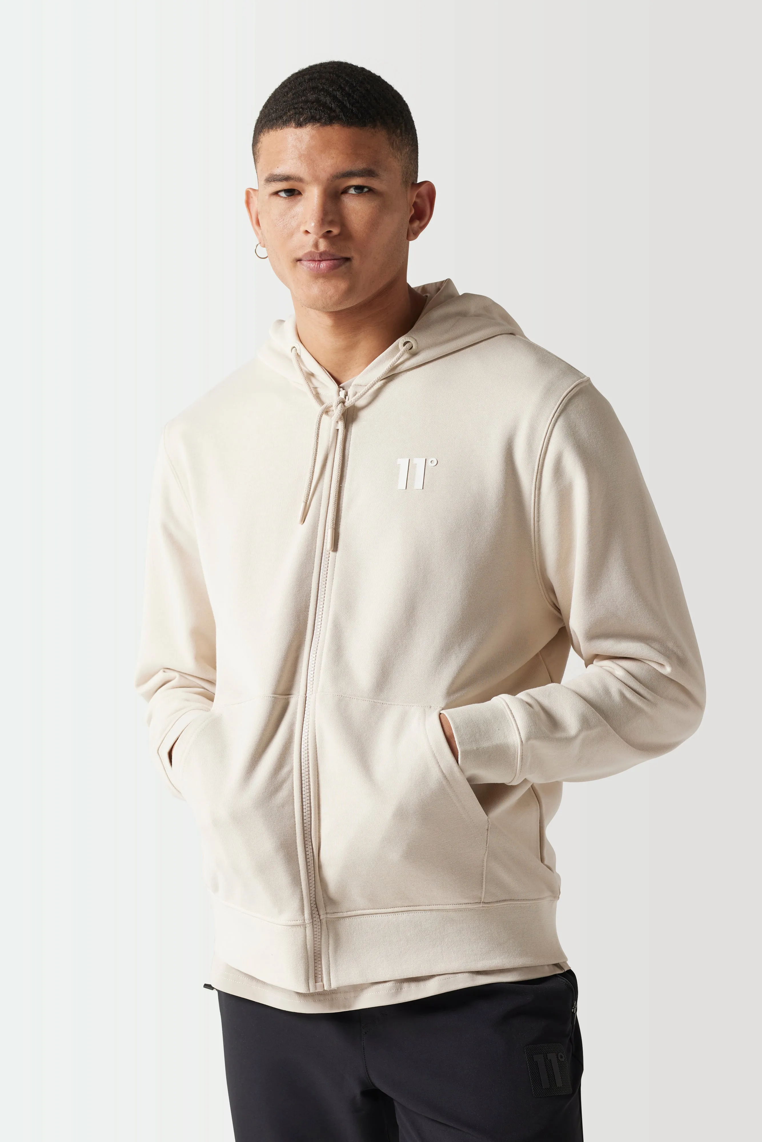 Core Full Zip Hoodie - Cool Sand