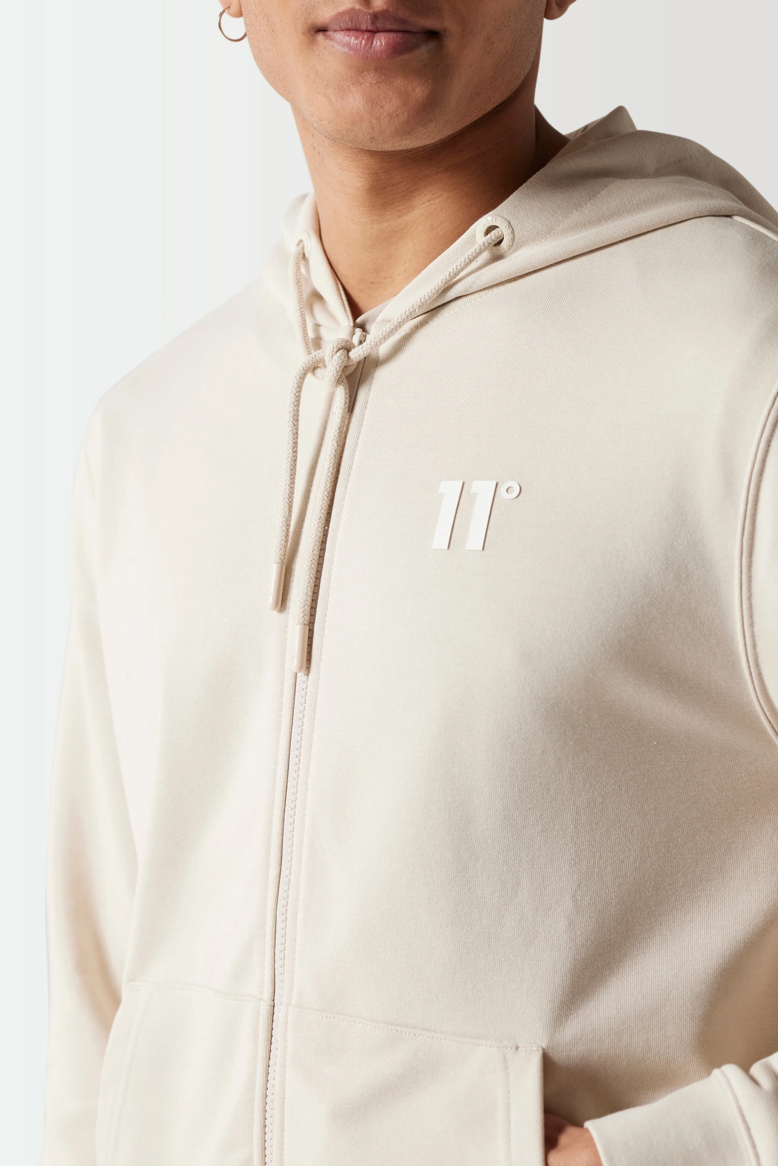 Core Full Zip Hoodie - Cool Sand