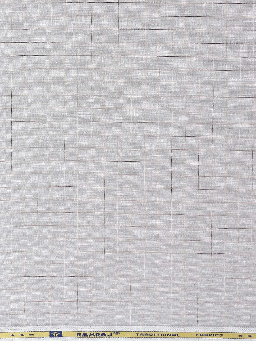 Cotton Rich Grey Checked Shirting Fabric - High Style