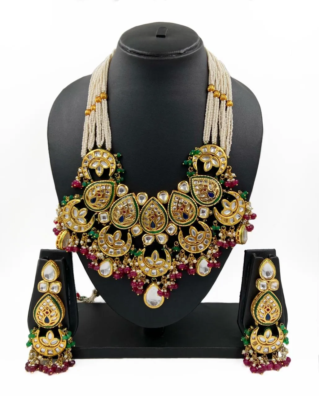 Designer Kundan And Pearls Necklace For Women By Gehna Shop