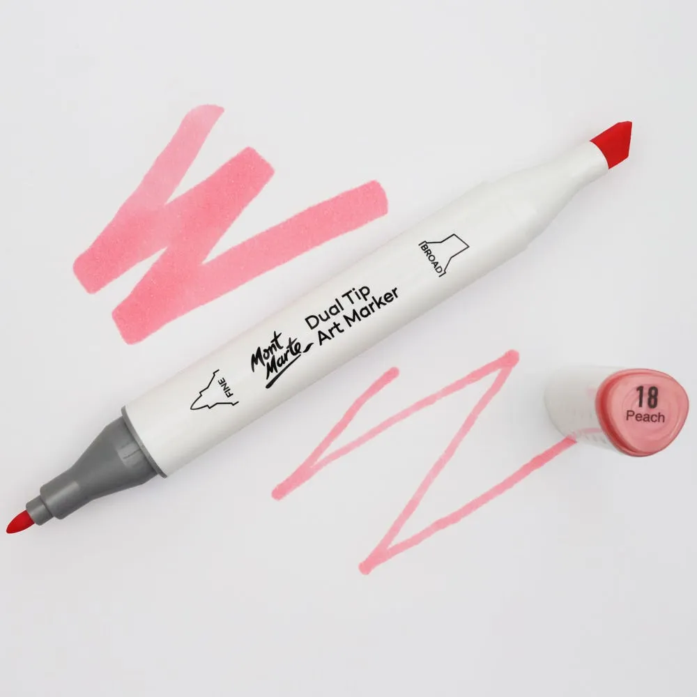 Dual Tip Art Marker Premium - Peach 18