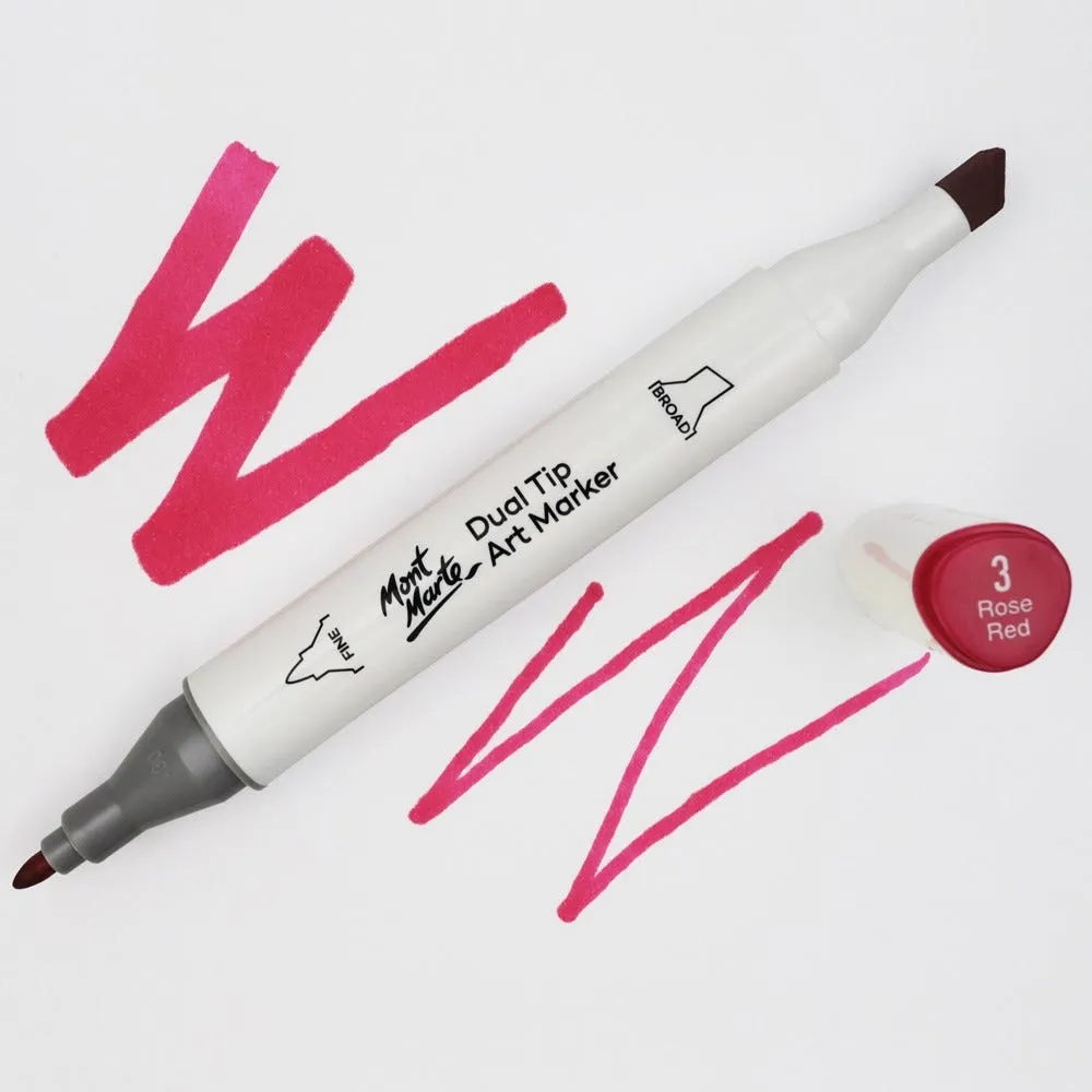 Dual Tip Art Marker Premium - Rose Red 3