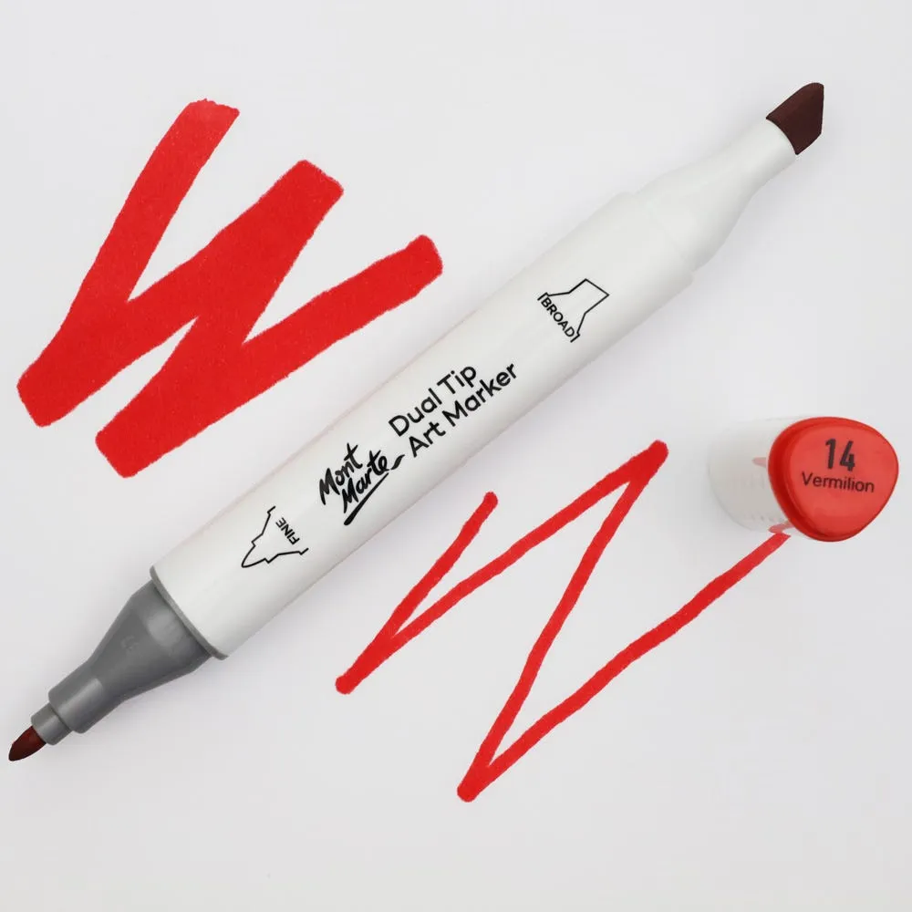 Dual Tip Art Marker Premium - Vermilion 14
