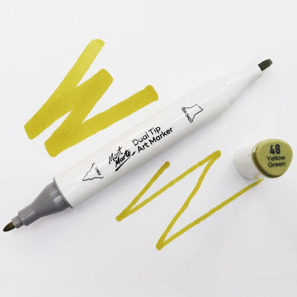 Dual Tip Art Marker Premium - Yellow Green 48