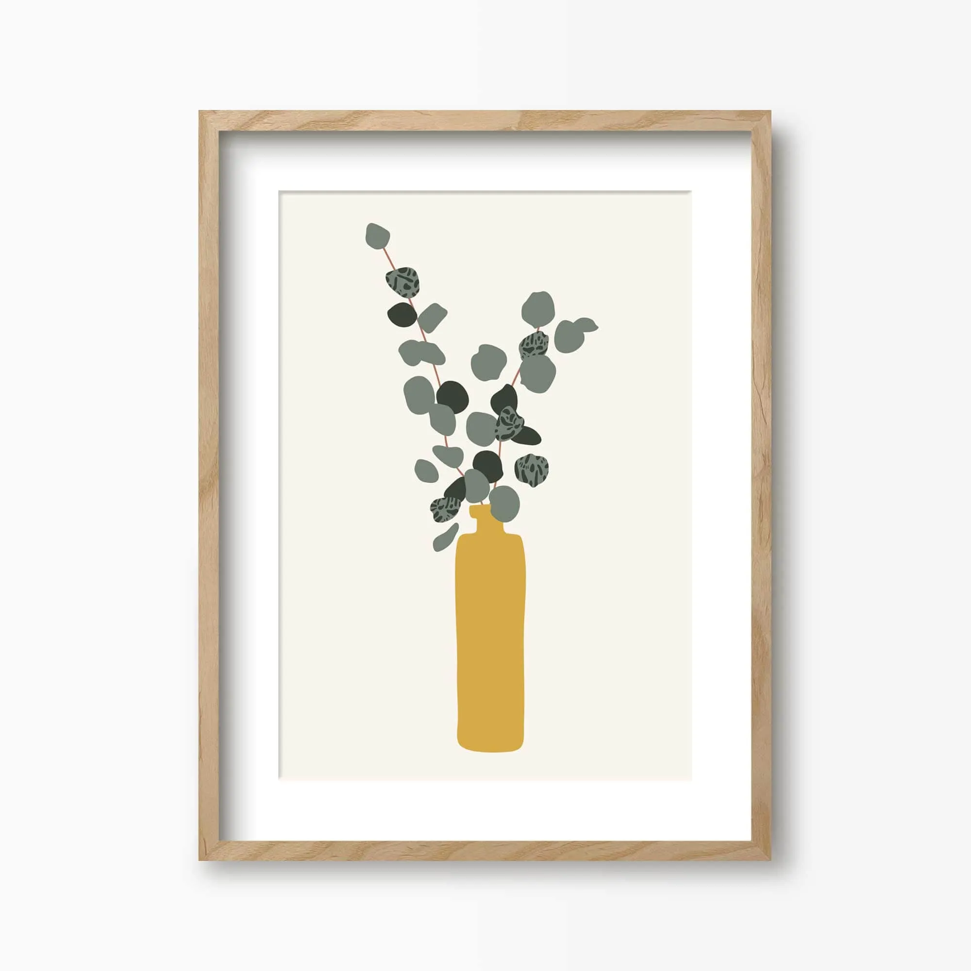 Eucalyptus Plant Pot Art Print