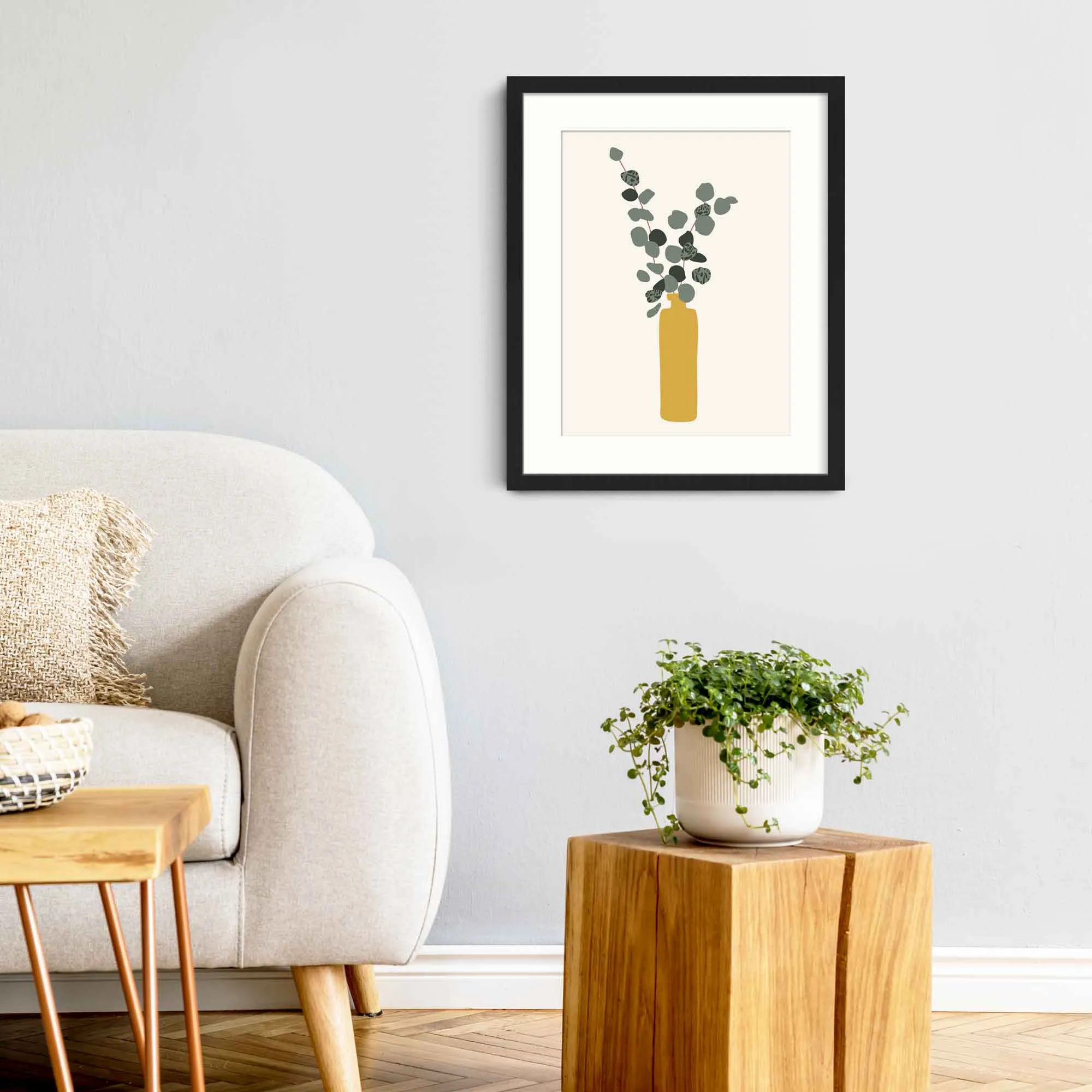 Eucalyptus Plant Pot Art Print
