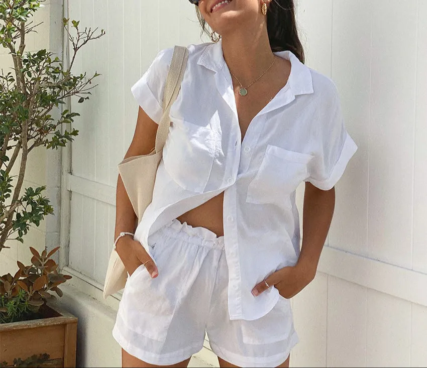 Fashion Shirt And Shorts Suit