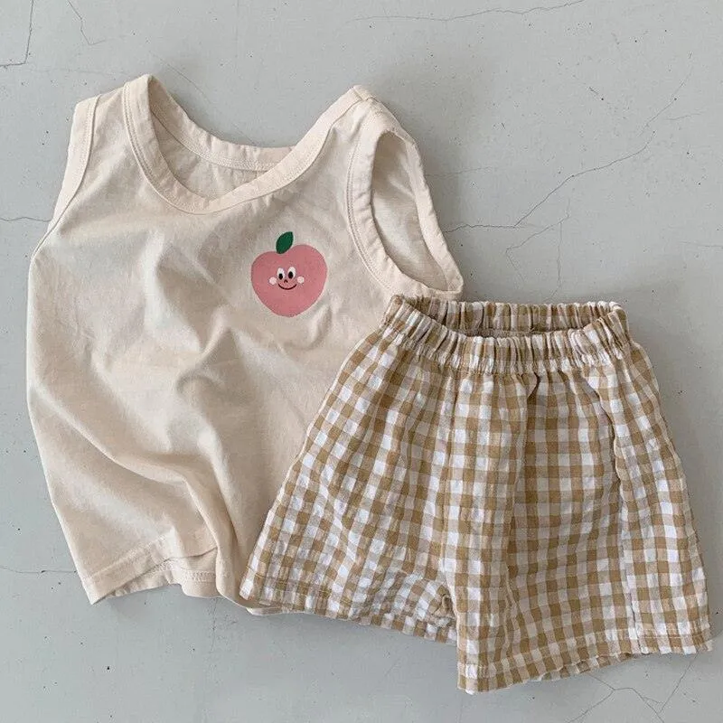 Fruity Singlet With Plaits Shorts