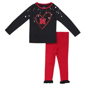Girls' Nebraska Huskers Toddler Onstage 2-Piece Set