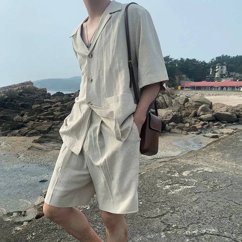 GS No. 56 Linen Summer Shirts and Shorts Set