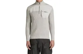 Gstar  Cool Grey Army Half Zip Knit