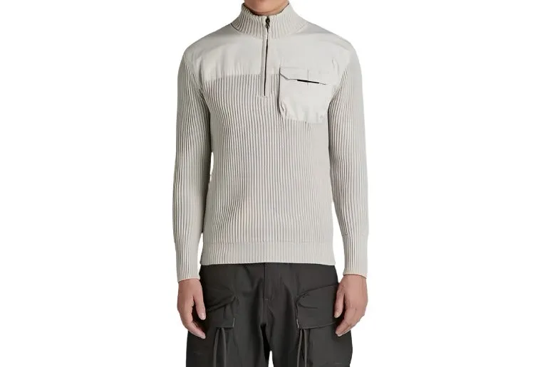 Gstar  Cool Grey Army Half Zip Knit