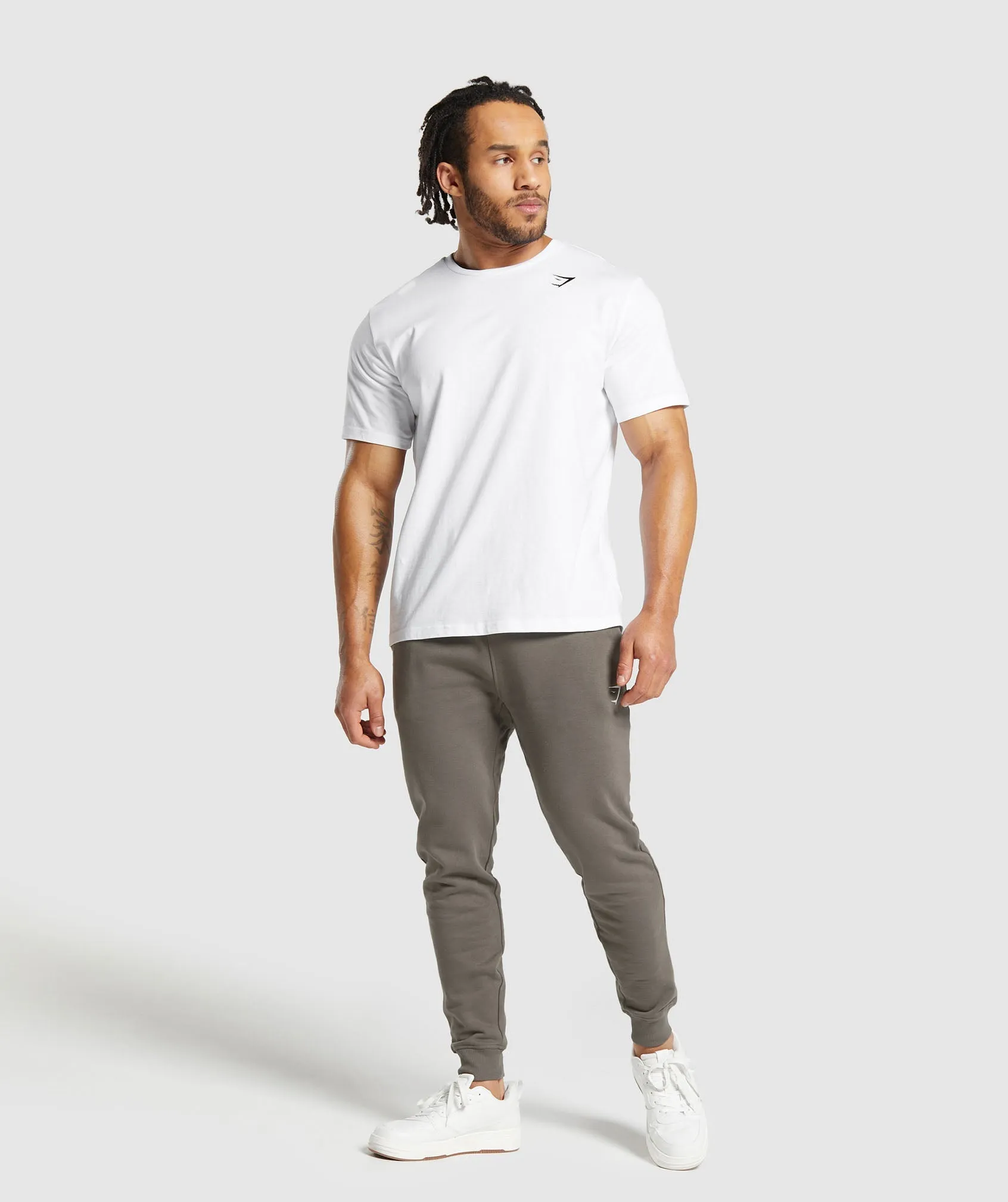 Gymshark Crest Joggers - Camo Brown