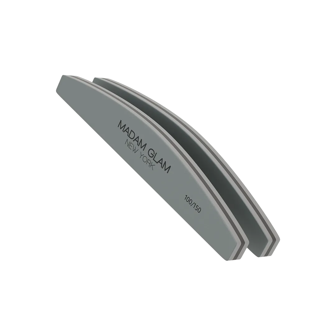 Half Moon Shape 100/150 Grit Nail Buffer