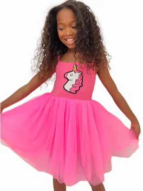 Hot Pink Unicorn Tutu Dress