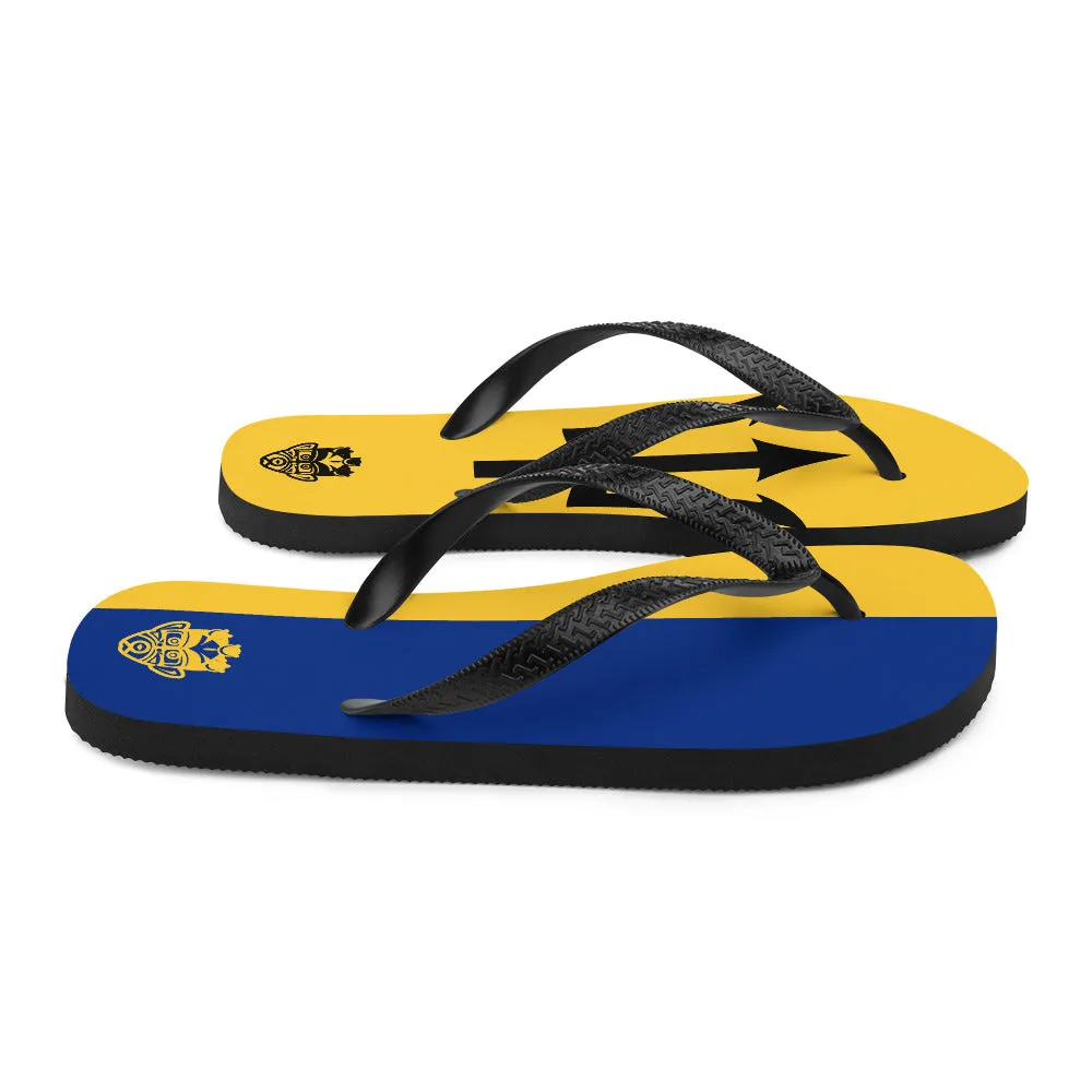 Island Flag - Barbados Flip Flops
