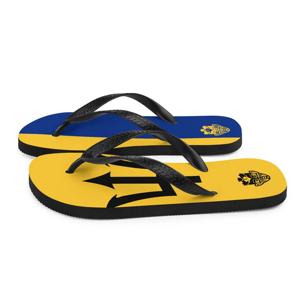 Island Flag - Barbados Flip Flops