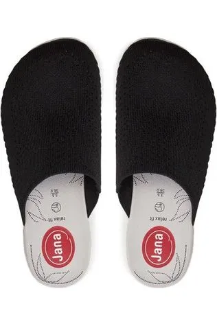 Jana wide fitting sandal 27360 in Black