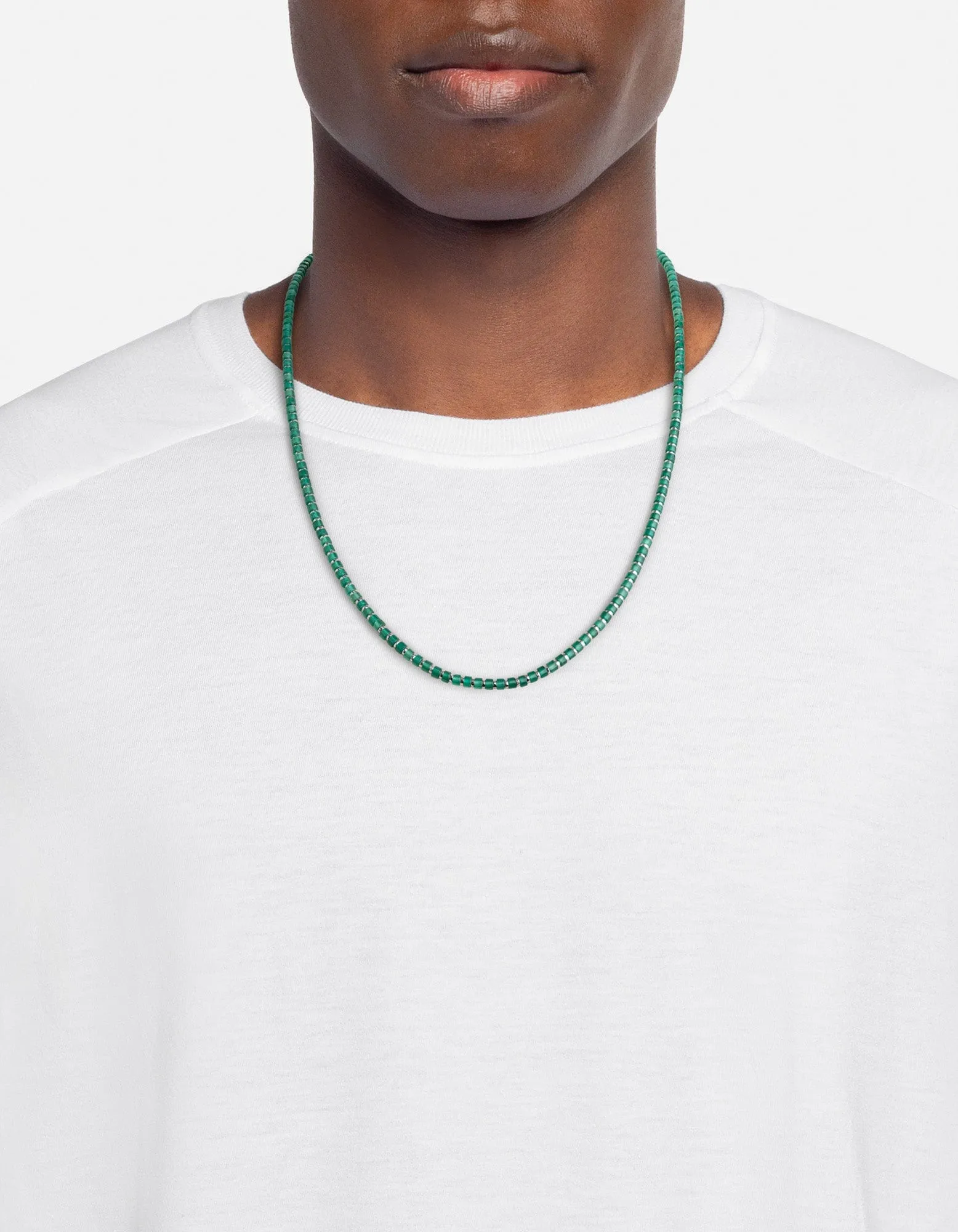 Kato Agate Necklace, Sterling Silver