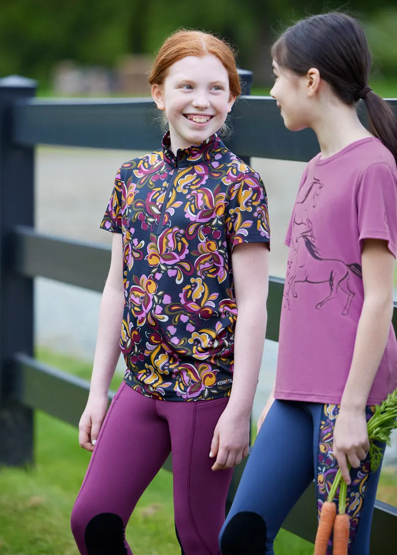 Kids Summer Ride Ice Fil® Short Sleeve Equestrian Shirt