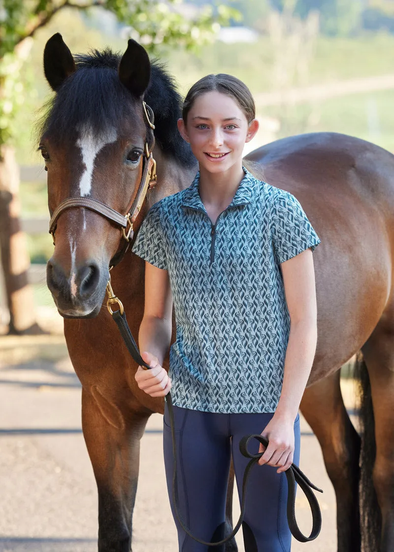 Kids Summer Ride Ice Fil® Short Sleeve Equestrian Shirt