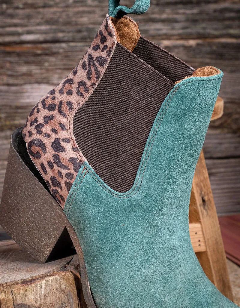 Ladies Bradley Turquoise Chelsea Western Bootie 10051058