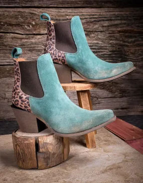 Ladies Bradley Turquoise Chelsea Western Bootie 10051058