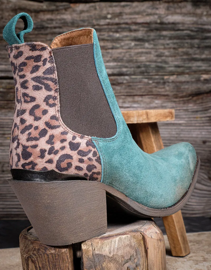 Ladies Bradley Turquoise Chelsea Western Bootie 10051058