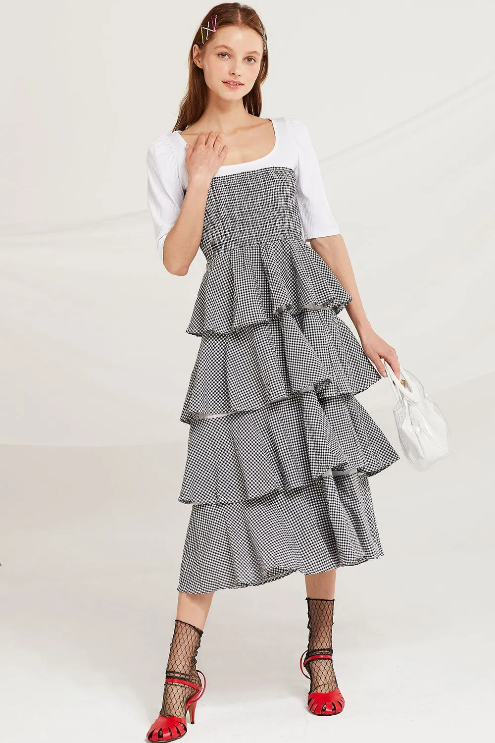 Lara Gingham Check Cancan Dress