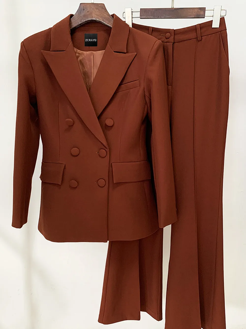 LIDA Blazer & Pants Set in Brown