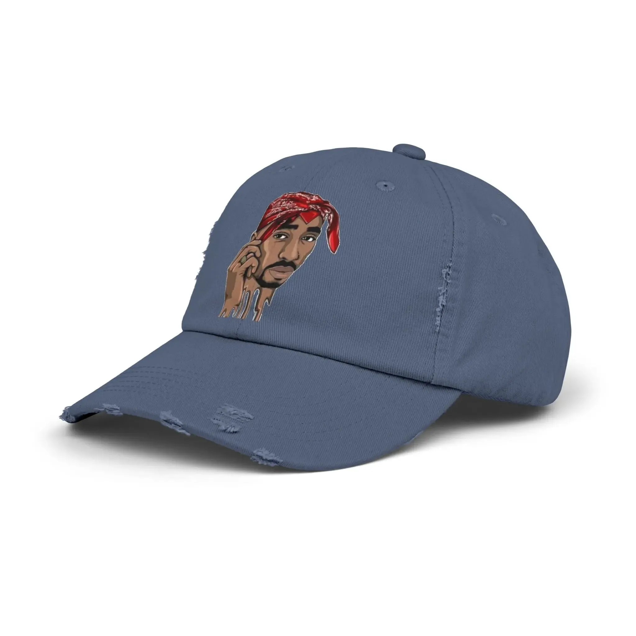 MENS AND WOMEN Distressed Cap with Iconic Bandana Design - Perfect for Music Fans and Casual Style